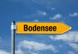 Pfeil mit blauem Himmel BODENSEE