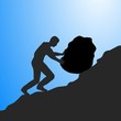 Sisyphos am Berg
