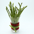 Grüner Spargel im Glas