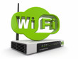 Wireless Router and sign of wifi Wireless Router and sign of wifi
