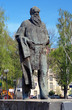 Monument to the russian writer Lev Tolstoy in Tula, Russia