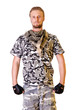 Photo: soldier in camouflage uniform soldier in camouflage uniform