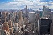 An aerial view over New York city