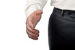 Businessman stretched hand
