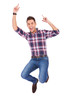 Handsome man jumping