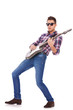 Guitar player playing rock and roll