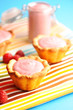 Cake with raspberry yogurt dessert Cake with raspberry yogurt dessert