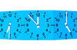Zeitband blau