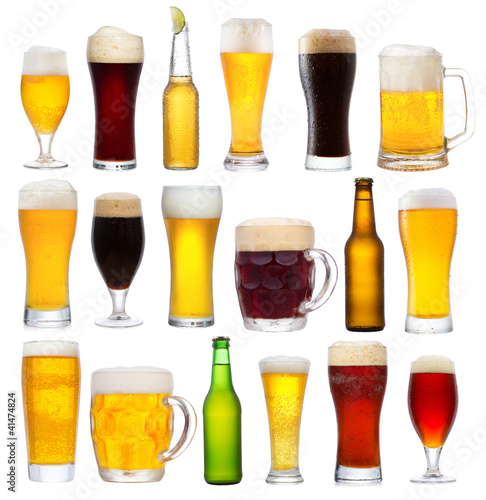 Photo: set with different beer set with different beer