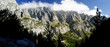 Albania mountains. Scenic panoramic view from trekking path.