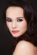 Photo: Portrait of young beautiful asian girl with curly hair Portrait of young beautiful asian girl with curly hair