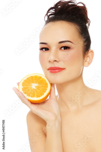 Photo: Girl with oranges Girl with oranges