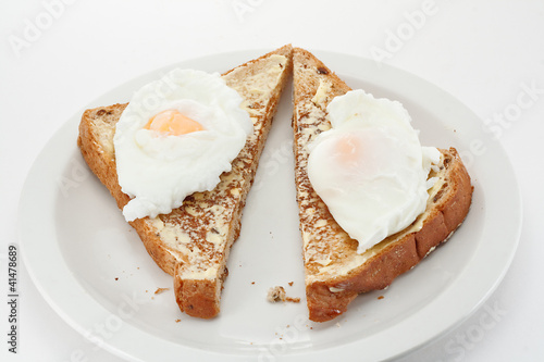 Photo: Poached egg on toast Poached egg on toast