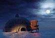 Ilustração: armchair and igloo armchair and igloo