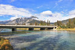 The bridge across mountain river Banff The bridge across mountain river Banff