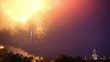 Fireworks above the Moscow University in Victory Day