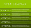 One two three four five - vector options background One two three four five - vector options background