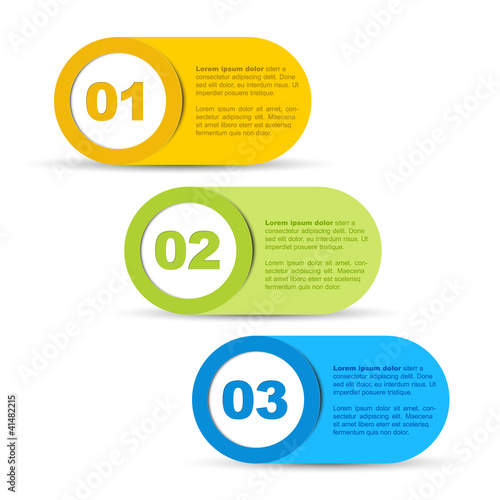 Vector: One two three - vector progress icons One two three - vector progress icons