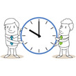 Geschäftsleute, Uhr, Arbeitszeit