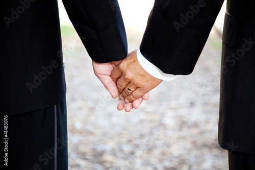 Photo: Gay Marriage - Holding Hands Closeup Gay Marriage - Holding Hands Closeup