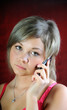 Girl, talking on phone.