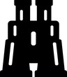 Vector binoculars icon isolated