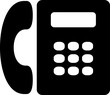Vector illustration isolated on white background - Telephone
