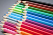 colorful wooden pencils crayons