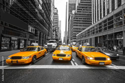 Fototapeta NEW YORK CITY -MARCH 25: Times Square, featured with Broadway Th