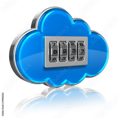 Illustration: Cloud computing security concept Cloud computing security concept