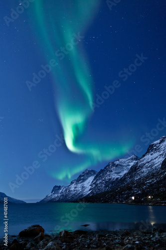 Photo: Aurora Borealis in Norway, reflected Aurora Borealis in Norway, reflected