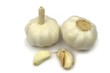 Garlic and cloves on white background. Garlic and cloves on white background.