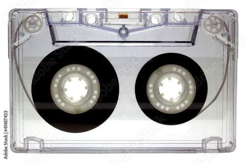 Photo: Audio cassette isolated on white Audio cassette isolated on white