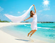 Beautiful Girl Having Fun on the Beach Beautiful Girl Having Fun on the Beach