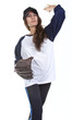 Woman Baseball or Softball Player Pitches a Ball Woman Baseball or Softball Player Pitches a Ball