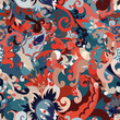 Abstract floral vector seamless pattern. Abstract floral vector seamless pattern.