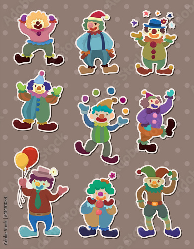 Vector: clown stickers clown stickers