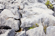 Rainwater carved marble rock called karren