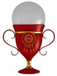 Tennis ball and the cup