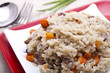 fried rice with chopped meats and vegetables. fried rice with chopped meats and vegetables.