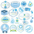 Set of water labels