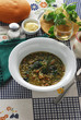 Minestra d'orzo all'ortica Barley soup with nettle
