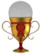 Tennis ball and the cup