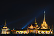The royal cremation ceremony at night