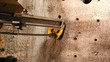 Boring Machine on construction site of highway tunnels. Boring Machine on construction site of highway tunnels.