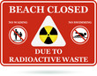 Beach Closed due to radioactive contamination