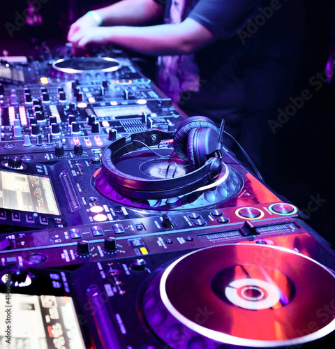 Photo: Dj mixes the track Dj mixes the track