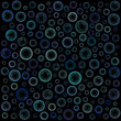 3d glossy abstract bubble pattern in multiple blue on black 3d glossy abstract bubble pattern in multiple blue on black