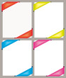 Colorful corner ribbons. Colorful corner ribbons.