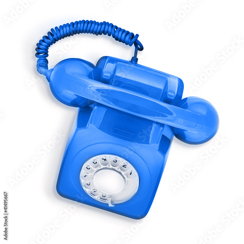 Photo: isolated blue phone isolated blue phone